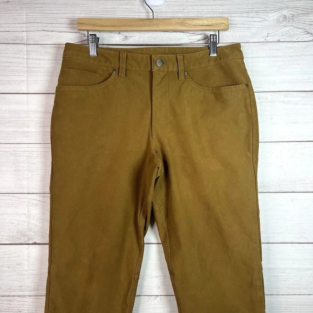 LULULEMON Mens Brown Chino Outdoor Skinny Pants Size 31